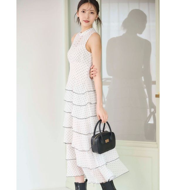 MERCURYDUO「シフォンティアードワンピース」|ワンピース|