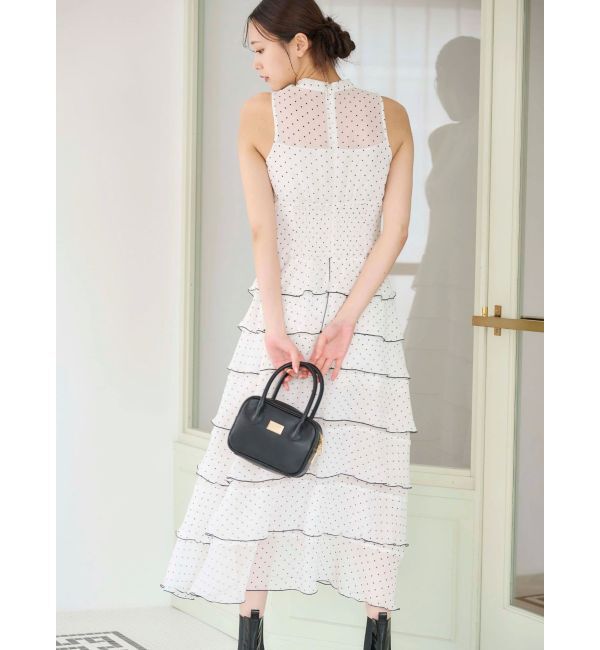 MERCURYDUO「シフォンティアードワンピース」|ワンピース|