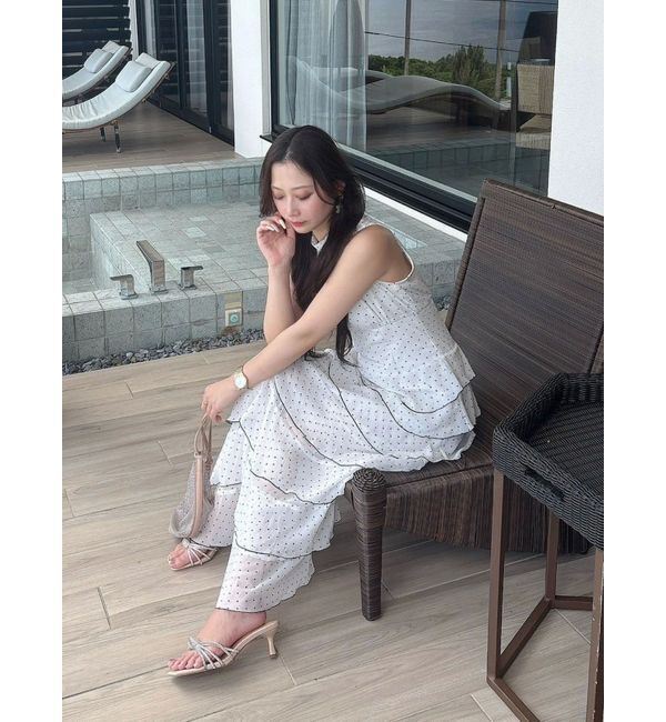 MERCURYDUO「シフォンティアードワンピース」|ワンピース|