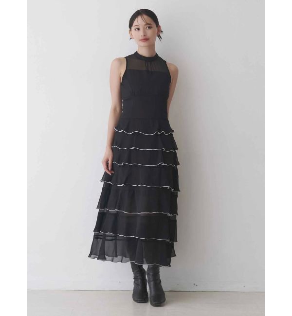 MERCURYDUO「シフォンティアードワンピース」|ワンピース|