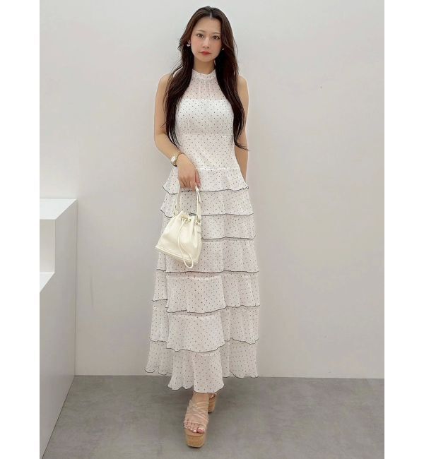 MERCURYDUO「シフォンティアードワンピース」|ワンピース|