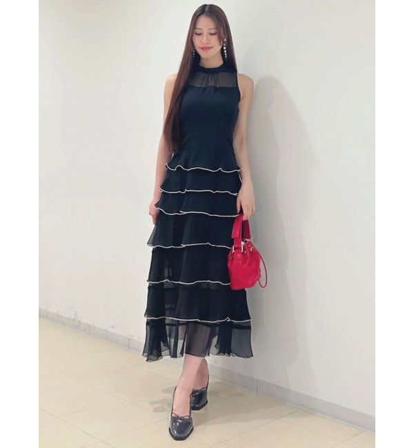 MERCURYDUO「シフォンティアードワンピース」|ワンピース|