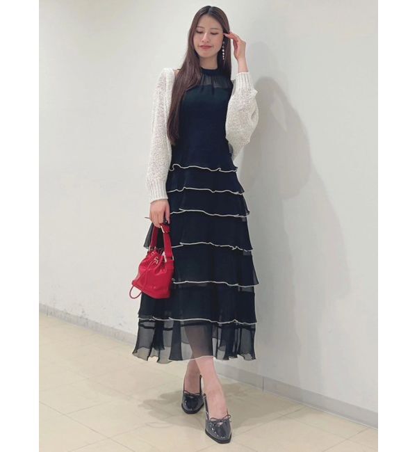 MERCURYDUO「シフォンティアードワンピース」|ワンピース|