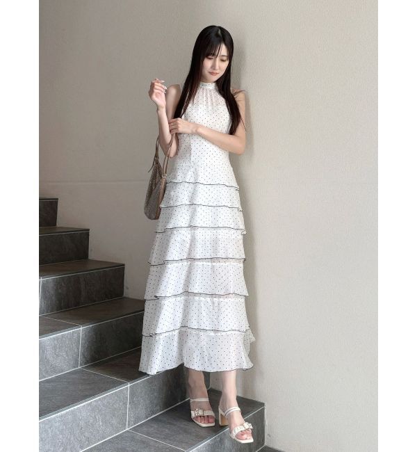 MERCURYDUO「シフォンティアードワンピース」|ワンピース|