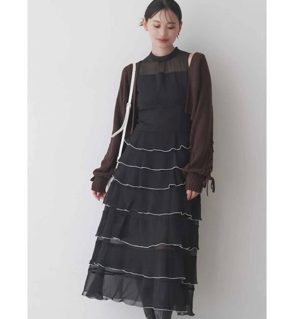 MERCURYDUO「シフォンティアードワンピース」|ワンピース|