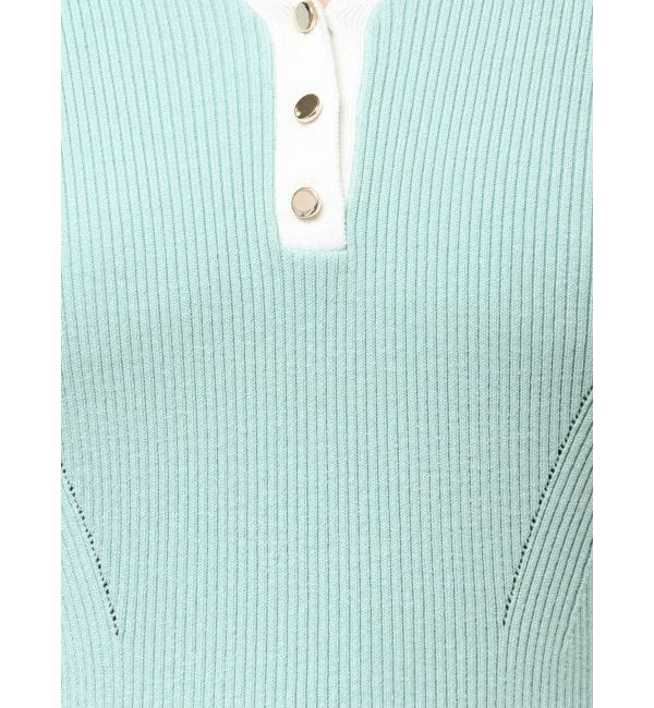 MERCURYDUO「バイカラースキッパーニットワンピース」|ワンピース|