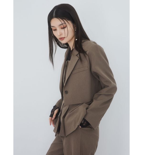 MURUA「ヘムアタッチメントショートジャケット【セットアップ着用可】」|テーラードジャケット|