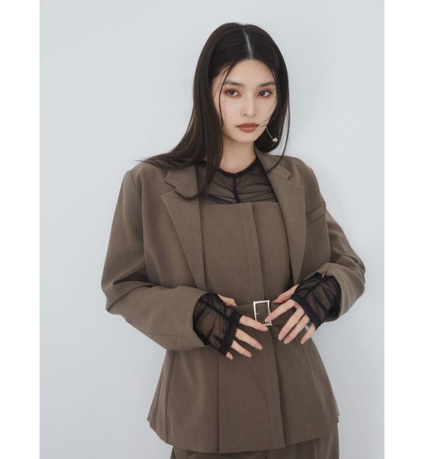 MURUA「ヘムアタッチメントショートジャケット【セットアップ着用可】」|テーラードジャケット|