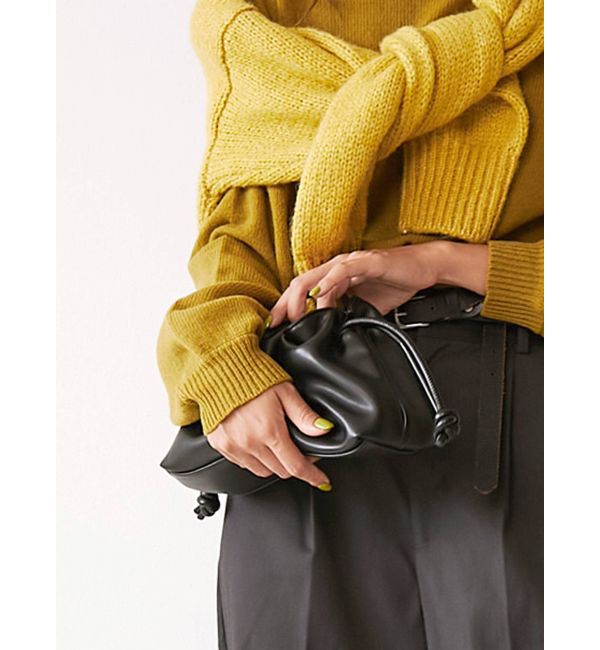 Ungrid「フェイクレザーギャザークラッチバッグ」|クラッチバッグ|