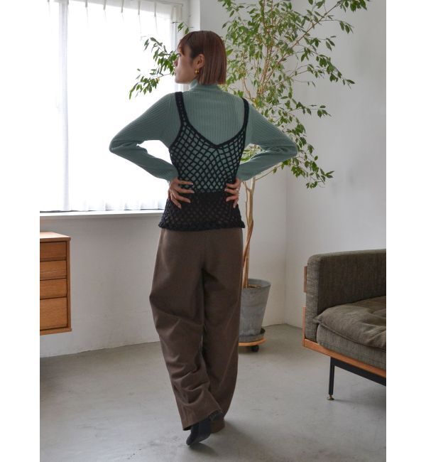 Ungrid「2wayかぎ針ニットキャミ」|キャミソール|