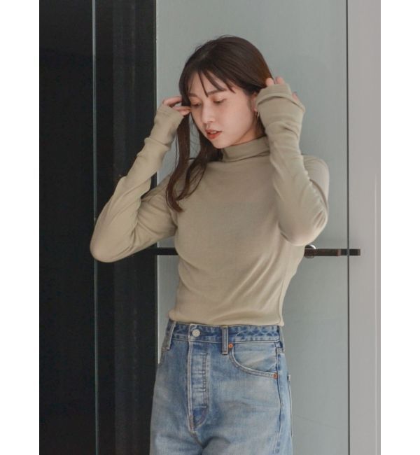 Ungrid「ハイネックシアーロングスリーブTee」|Tシャツ・カットソー|