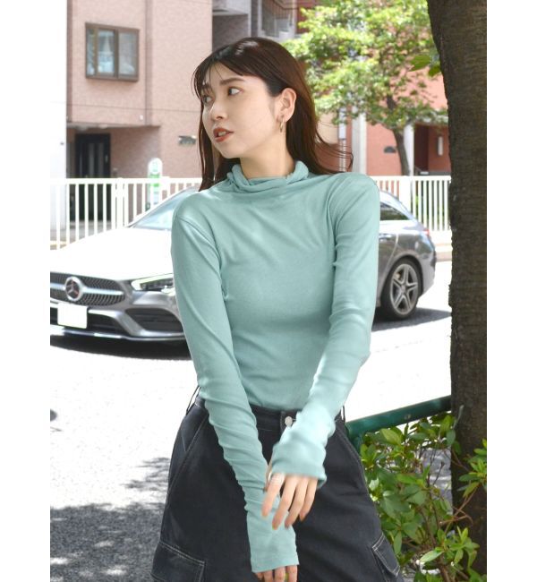 Ungrid「ハイネックシアーロングスリーブTee」|Tシャツ・カットソー|