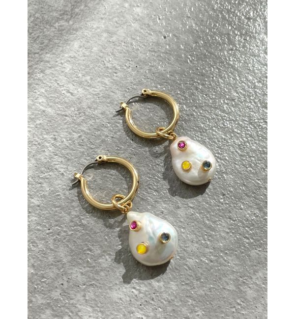 Ungrid「ビジューコンビ淡水パールピアス」|その他|