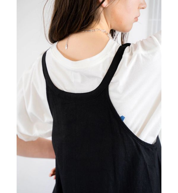 Ungrid「リネン混ショルダーデザインキャミワンピース」|ワンピース|