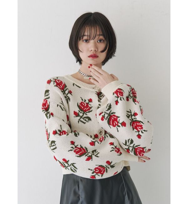 jouetie「フラワーパターン2WAYカーデ」|カーディガン|