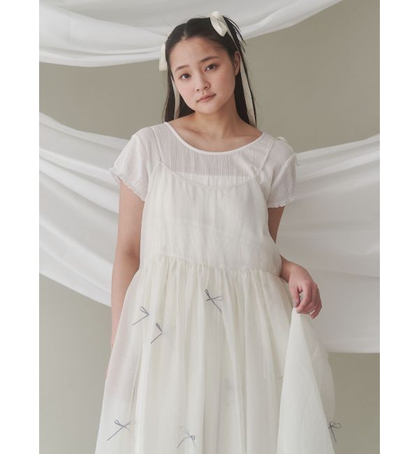 merry jenny「ribbonシアーレイヤードキャミワンピース」|ワンピース|