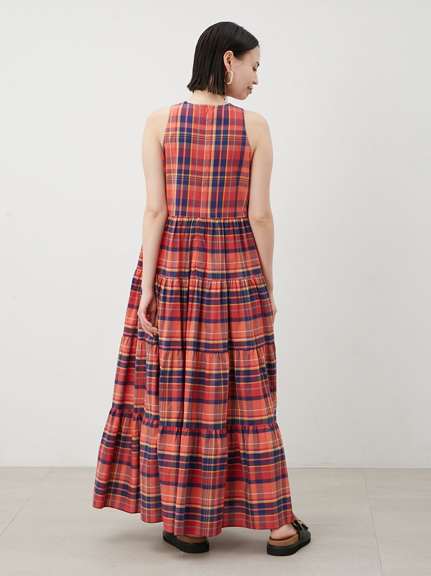 Mila Owen「【ウォッシャブル】クルーネックアメスリティアードロングワンピース」|ワンピース|