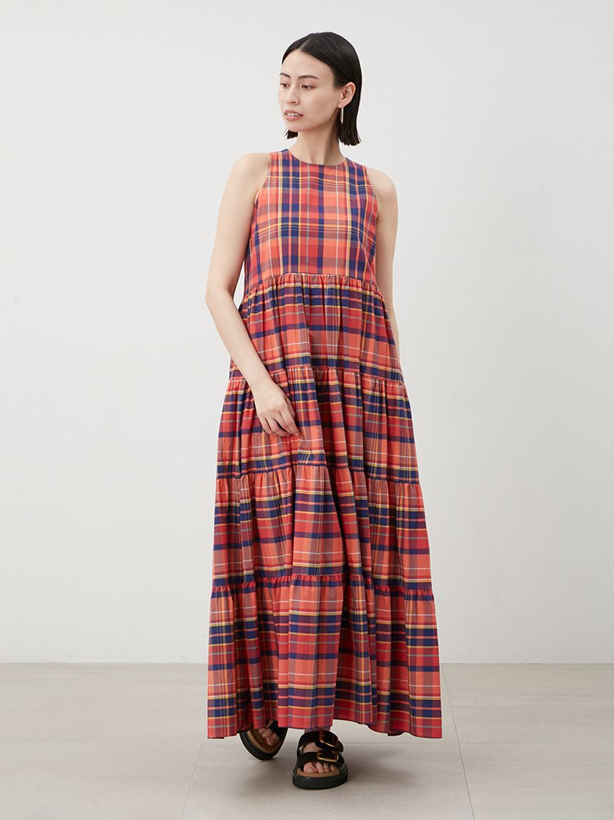 Mila Owen「【ウォッシャブル】クルーネックアメスリティアードロングワンピース」|ワンピース|CHECK