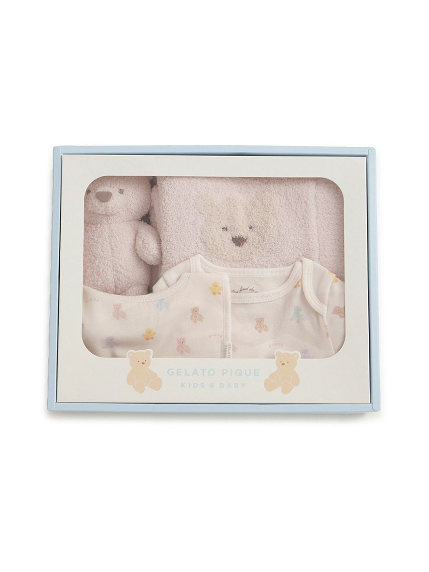 GELATO PIQUE KIDS & BABY「【ラッピング済み】【BABY】ベアブランケット&ぬいぐるみ&ボディースーツ&スタイ4点セット ギフトBOX」|その他ベビー用品|