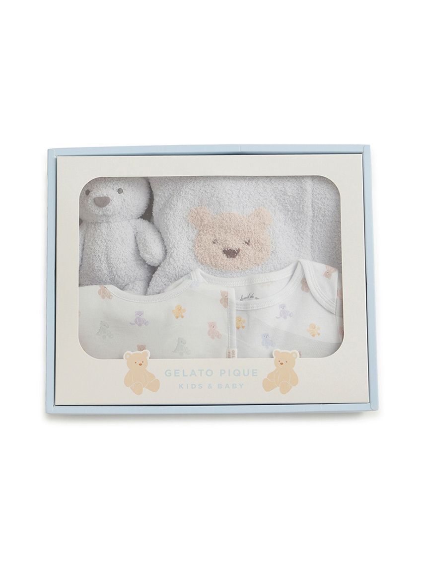 GELATO PIQUE KIDS & BABY「【ラッピング済み】【BABY】ベアブランケット&ぬいぐるみ&ボディースーツ&スタイ4点セット ギフトBOX」|その他ベビー用品|