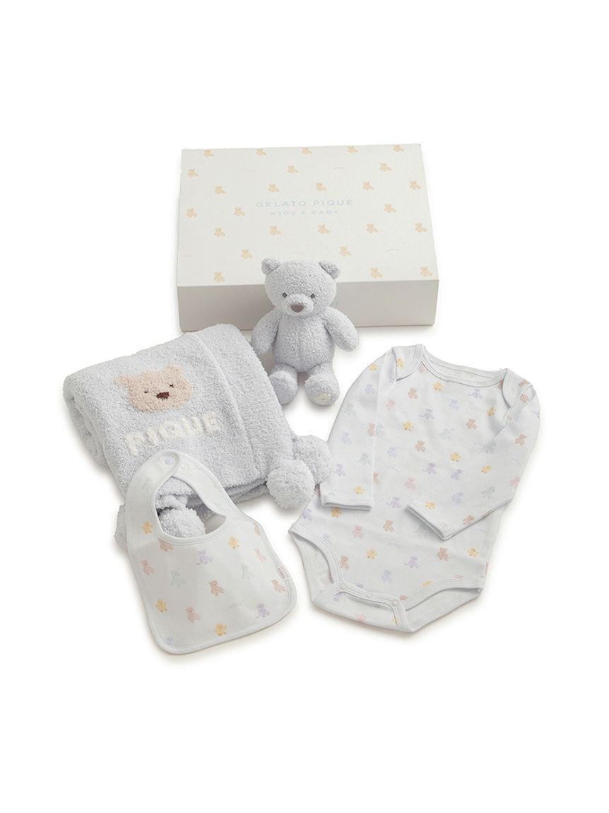 GELATO PIQUE KIDS & BABY「【ラッピング済み】【BABY】ベアブランケット&ぬいぐるみ&ボディースーツ&スタイ4点セット ギフトBOX」|その他ベビー用品|