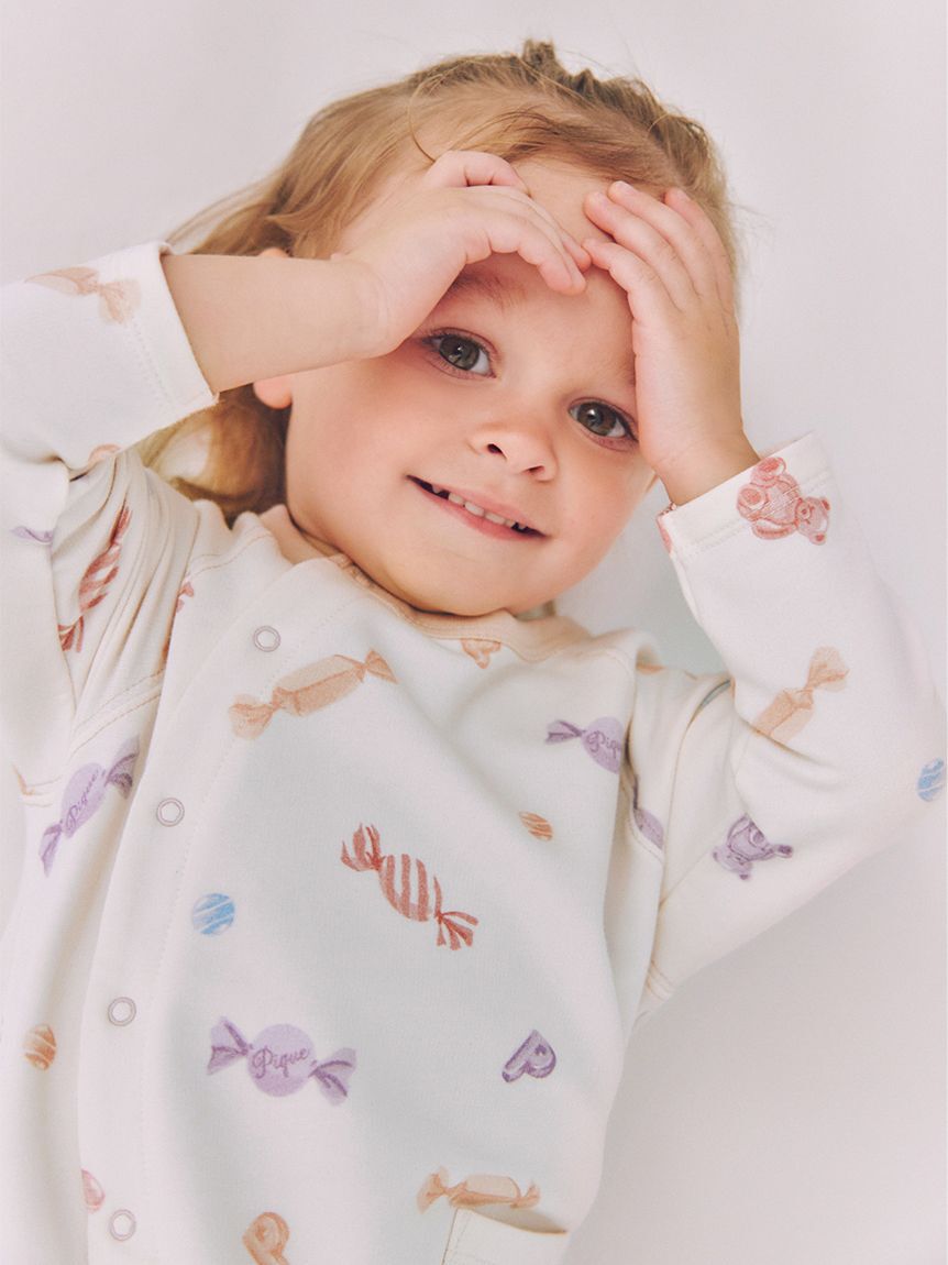 GELATO PIQUE KIDS & BABY「【BABY】キャンディ柄ロンパース」|ロンパース|