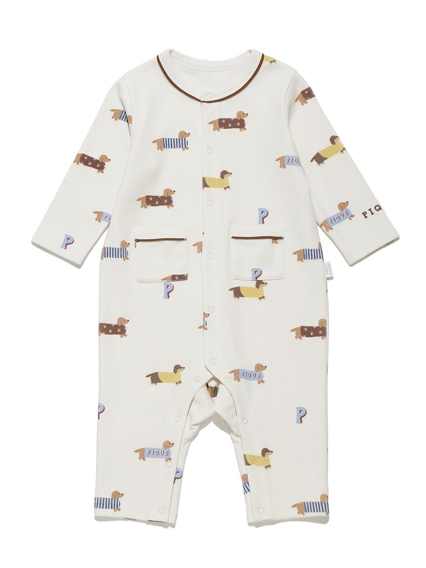 GELATO PIQUE KIDS & BABY「【BABY】ダックスフンド柄ロンパース」|ロンパース|