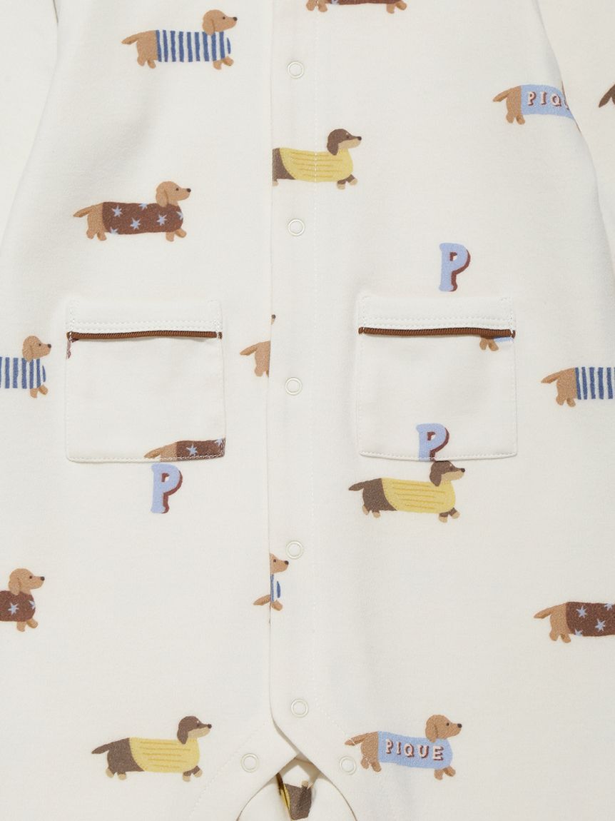 GELATO PIQUE KIDS & BABY「【BABY】ダックスフンド柄ロンパース」|ロンパース|