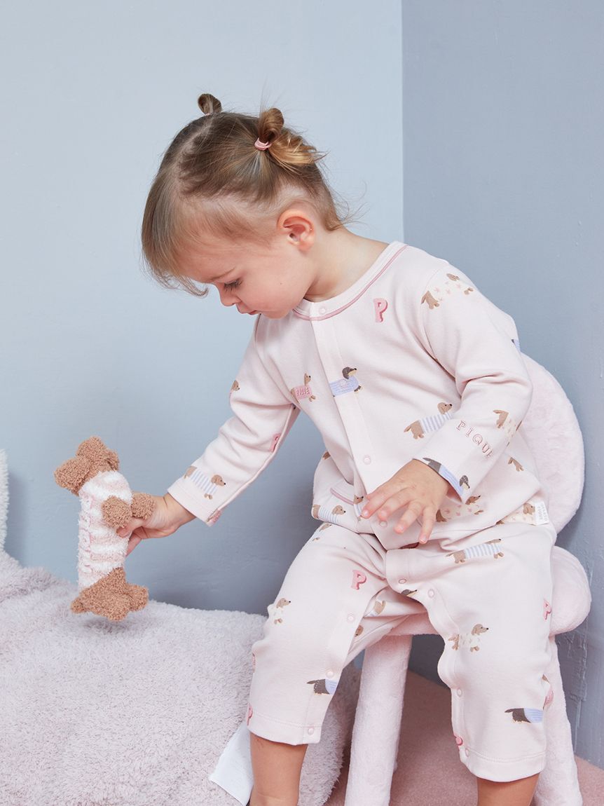 GELATO PIQUE KIDS & BABY「【BABY】ダックスフンド柄ロンパース」|ロンパース|