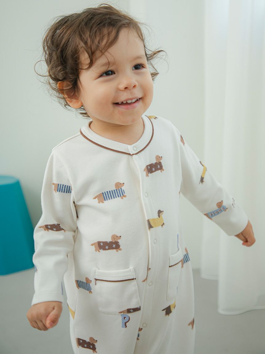 GELATO PIQUE KIDS & BABY「【BABY】ダックスフンド柄ロンパース」|ロンパース|