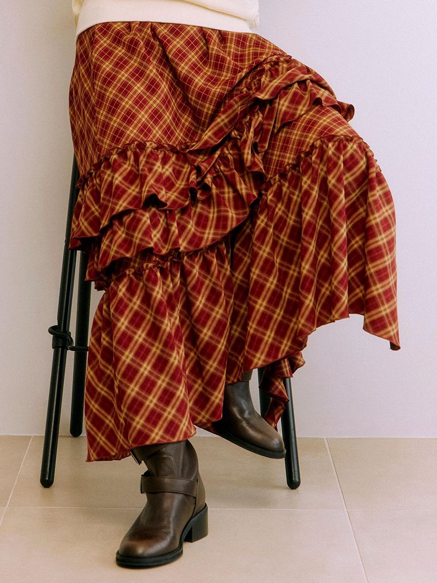 LILY BROWN「【WEB限定00サイズ】イレヘムティアードスカート」|スカート|