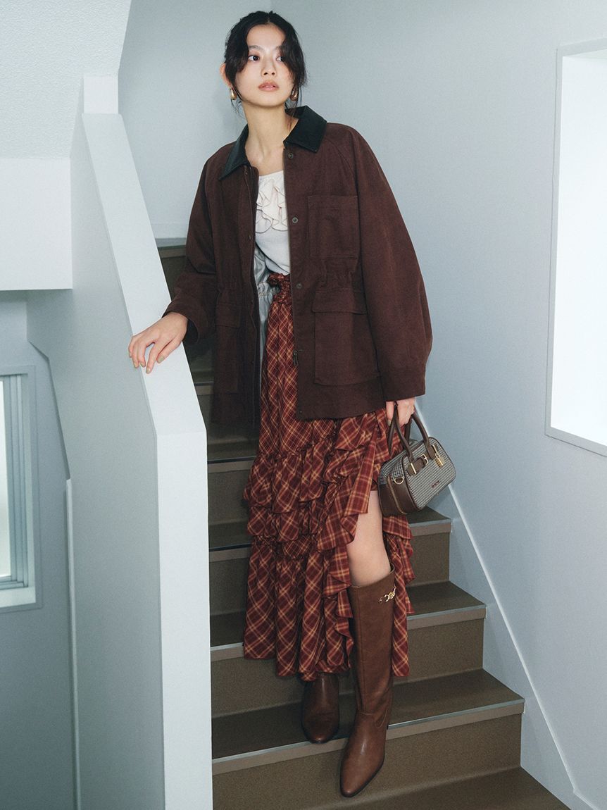 LILY BROWN「【WEB限定00サイズ】イレヘムティアードスカート」|スカート|