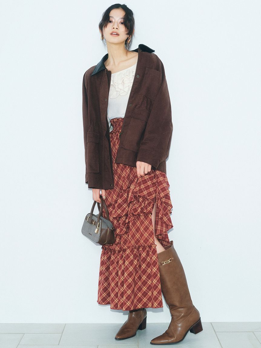 LILY BROWN「【WEB限定00サイズ】イレヘムティアードスカート」|スカート|