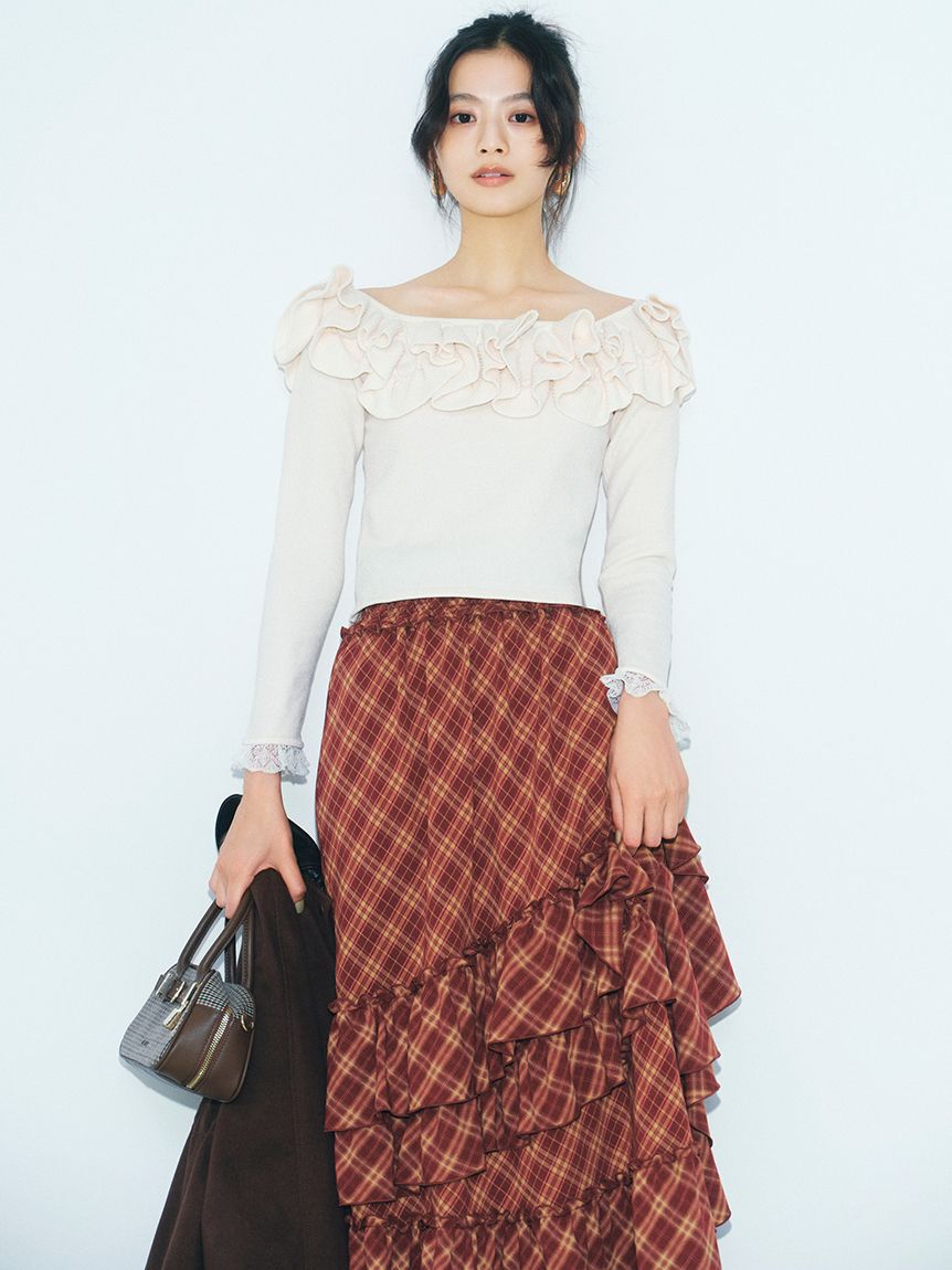 LILY BROWN「【WEB限定00サイズ】イレヘムティアードスカート」|スカート|