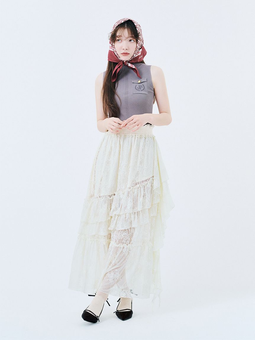 LILY BROWN「【WEB限定00サイズ】イレヘムティアードスカート」|スカート|
