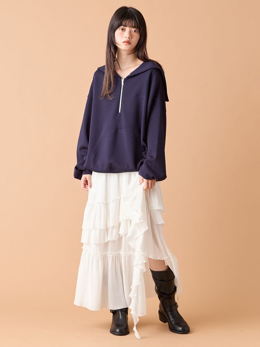 LILY BROWN「【WEB限定00サイズ】イレヘムティアードスカート」|スカート|