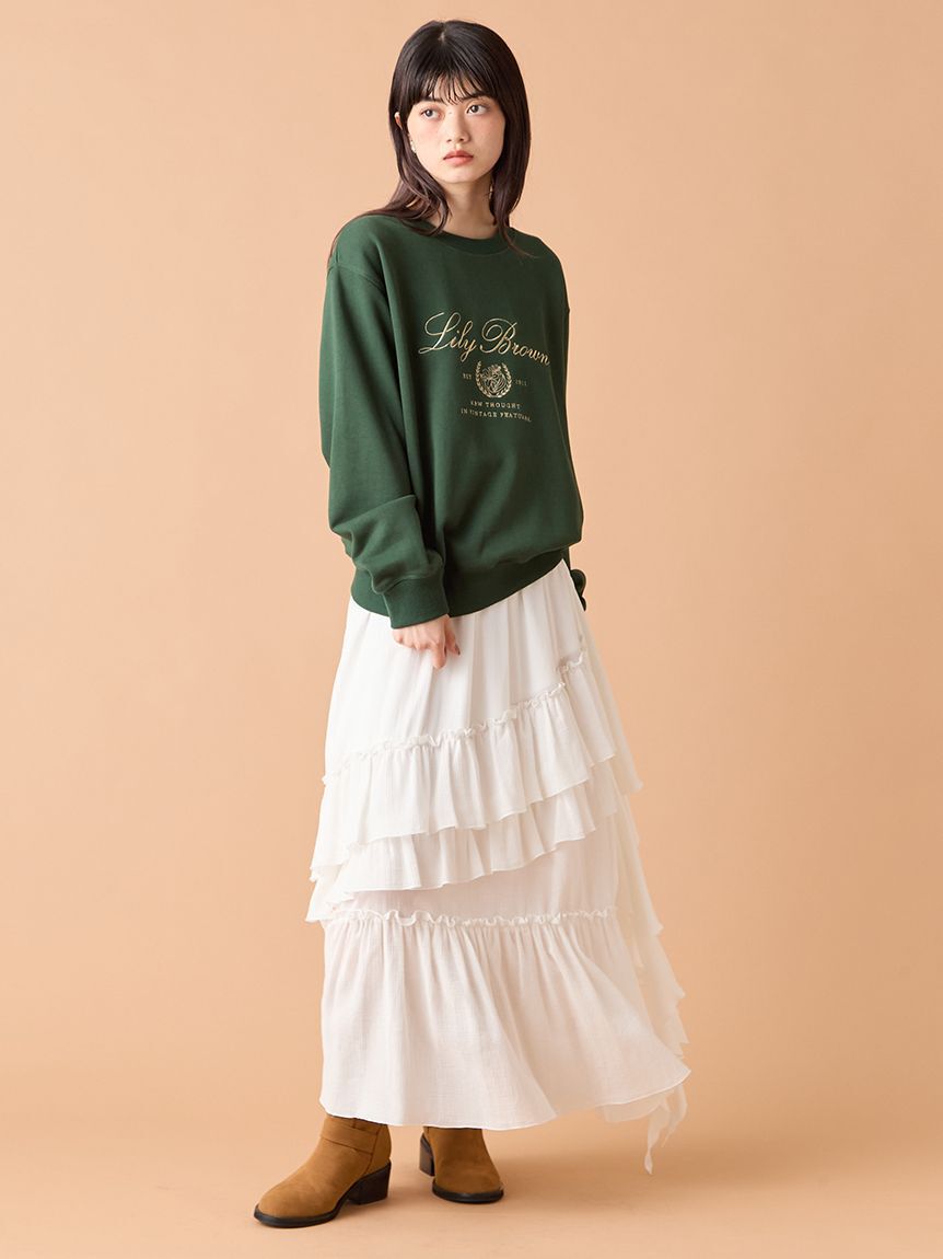 LILY BROWN「【WEB限定00サイズ】イレヘムティアードスカート」|スカート|
