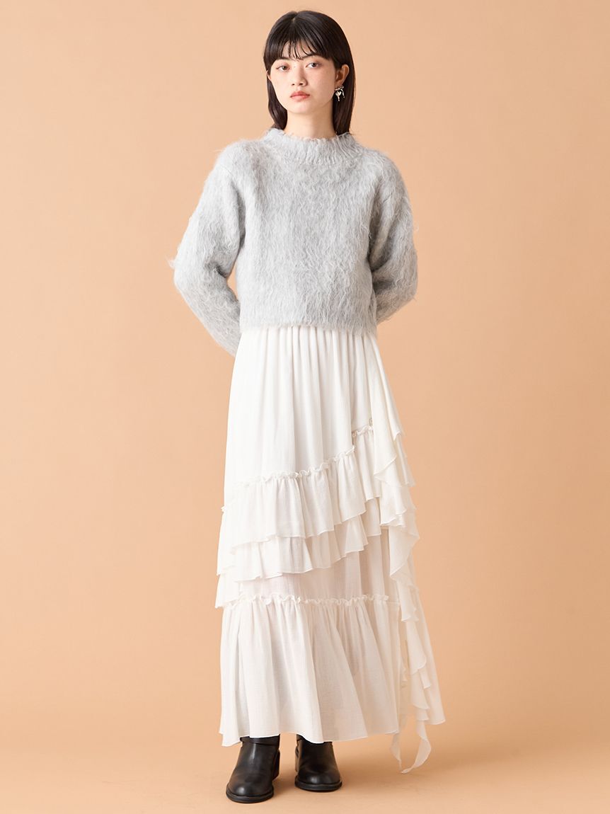 LILY BROWN「【WEB限定00サイズ】イレヘムティアードスカート」|スカート|