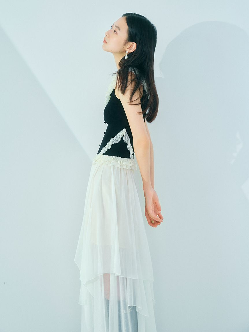 LILY BROWN「【WEB限定00サイズ】イレヘムティアードスカート」|スカート|