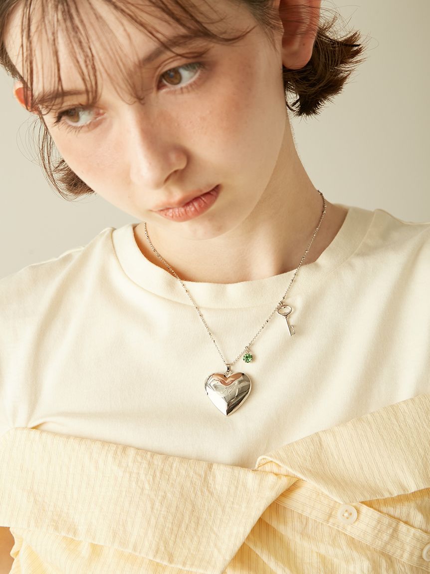 LILY BROWN「イニシャルハートロケットネックレス」|ネックレス|GRN