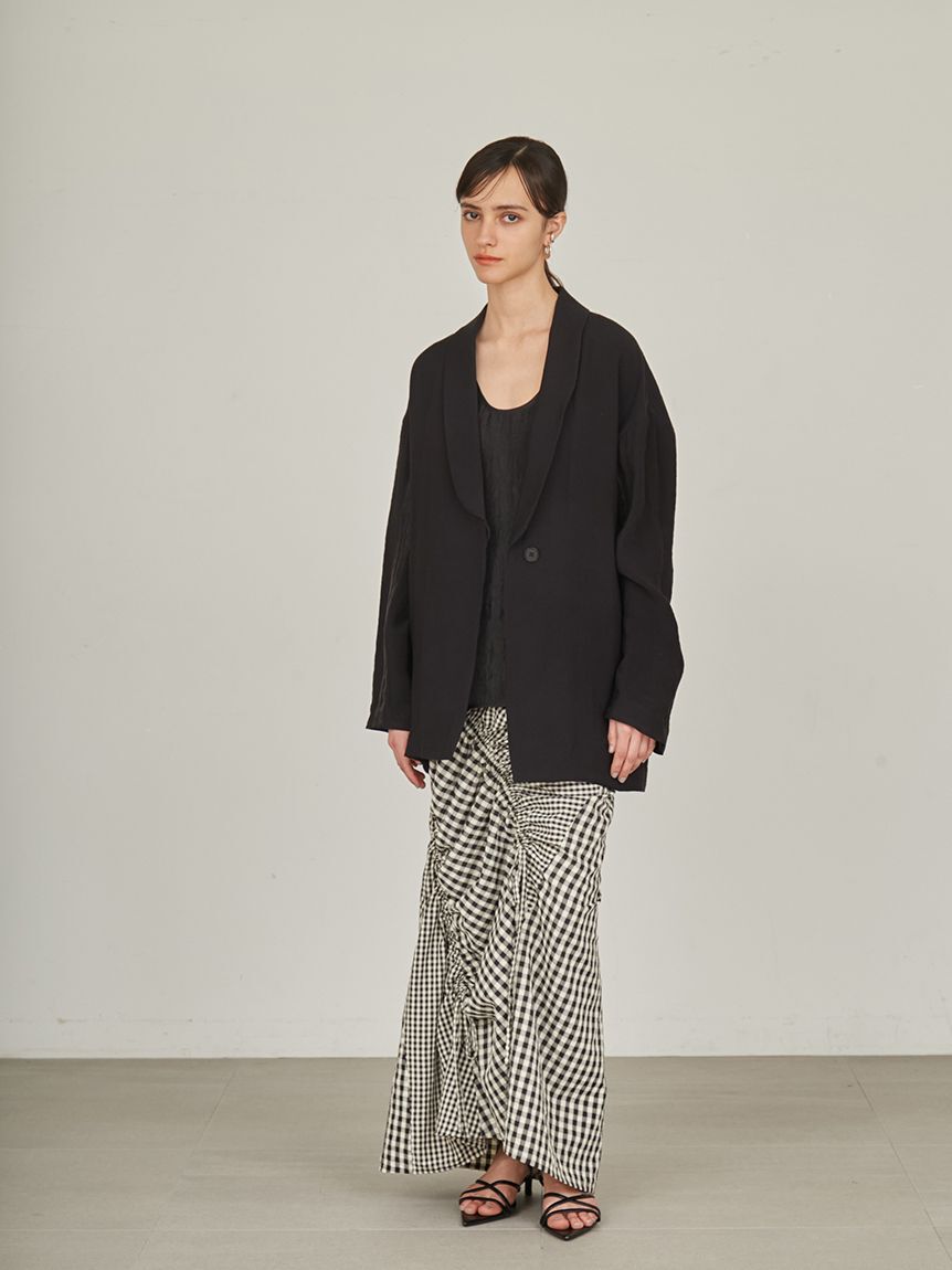 styling/「【セットアップ対応】バックサテンジャケット」|テーラードジャケット|