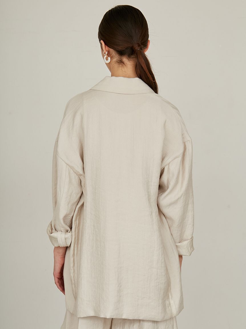 styling/「【セットアップ対応】バックサテンジャケット」|テーラードジャケット|