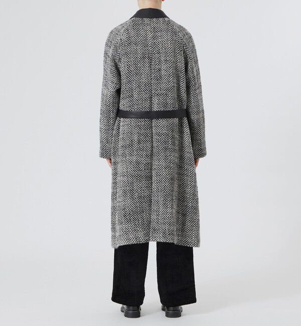 「ロービングヘリンボン ベルテッド ステンカラーウールコート」|その他|