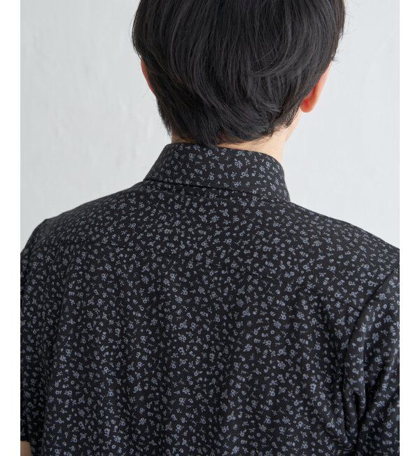 IKKA LOUNGE「小花柄プリント鹿の子ポロシャツ」|Tシャツ・カットソー|
