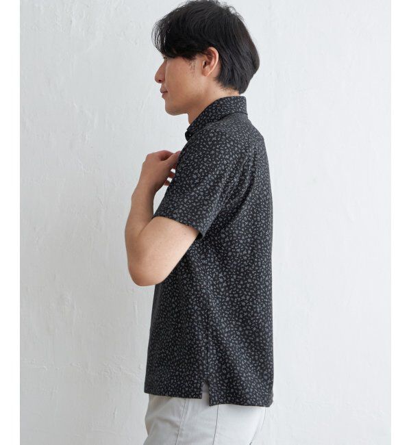 IKKA LOUNGE「小花柄プリント鹿の子ポロシャツ」|Tシャツ・カットソー|