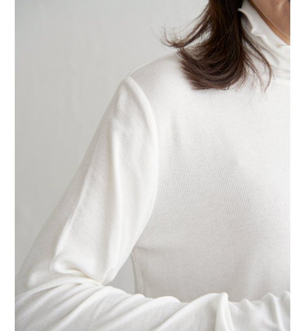 ikka「ハイネックテレコ長袖プルオーバー」|Tシャツ・カットソー|