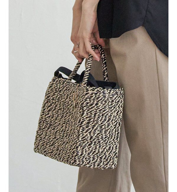 ikka「雑材MIXスクエア2WAYトートバッグ」|その他|