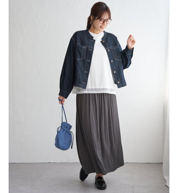 ikka「メッシュデニムブルゾン」|ブルゾン・スタジャン|