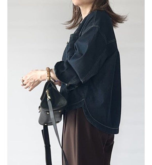 ikka「メッシュデニムブルゾン」|ブルゾン・スタジャン|