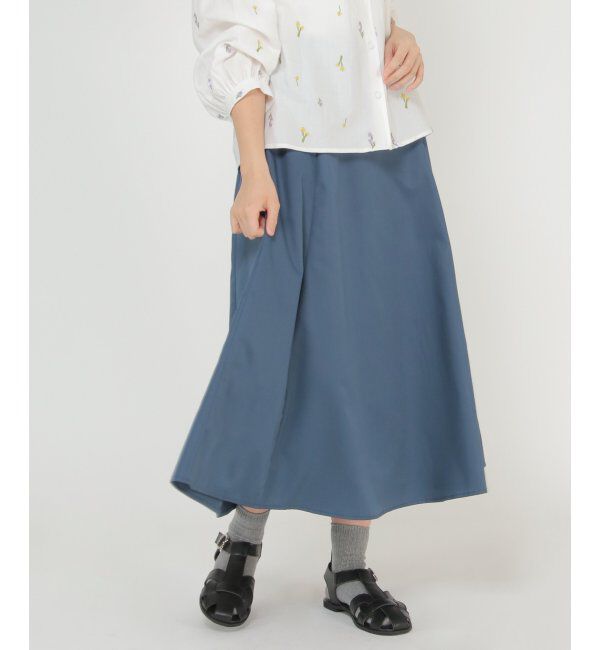 Lbc with Life「切り替えフレアボリュームスカート」|スカート|グレイ